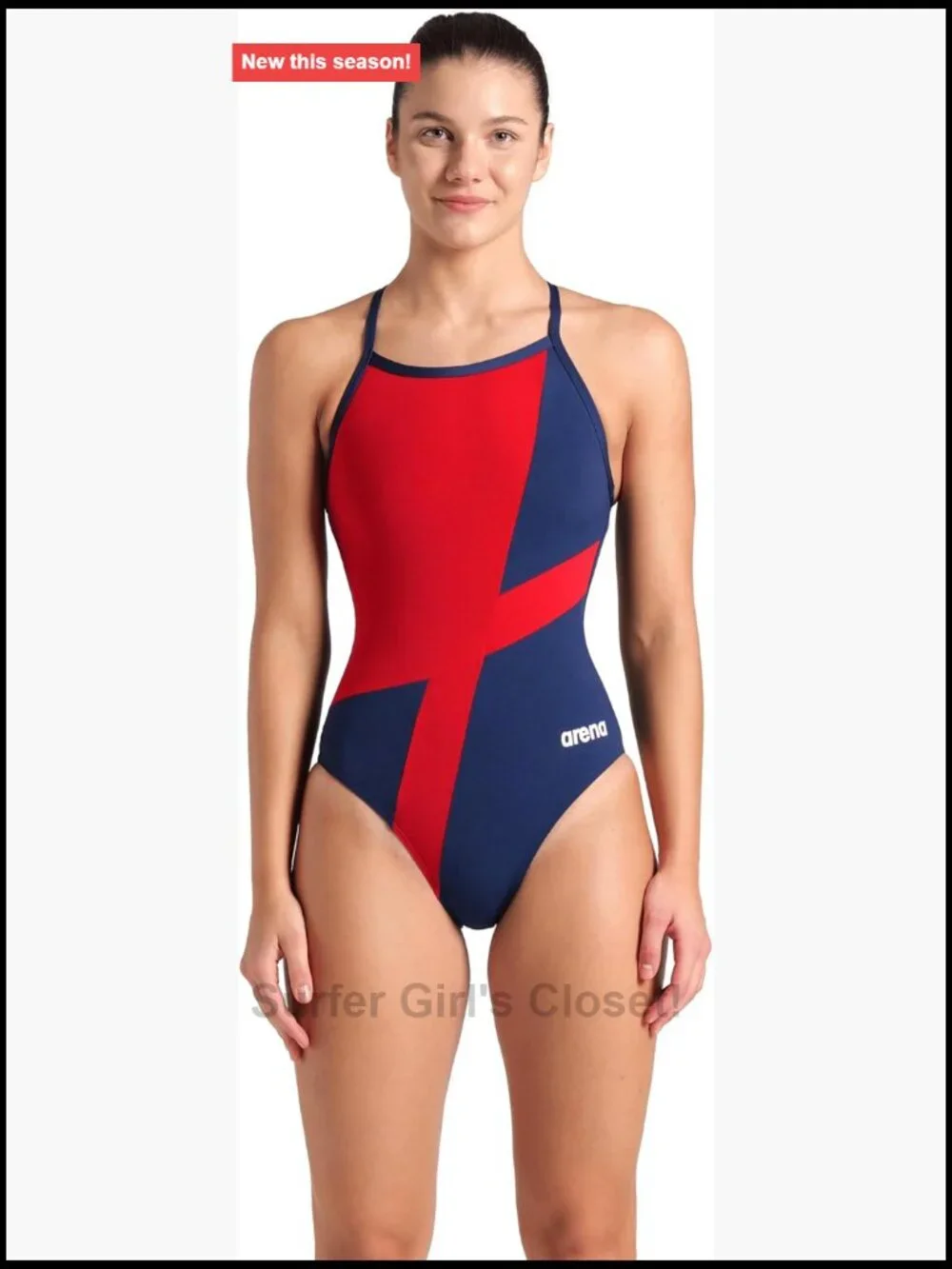 Women's Performance Diamond Print Swimsuit Light Drop Back Pro Training